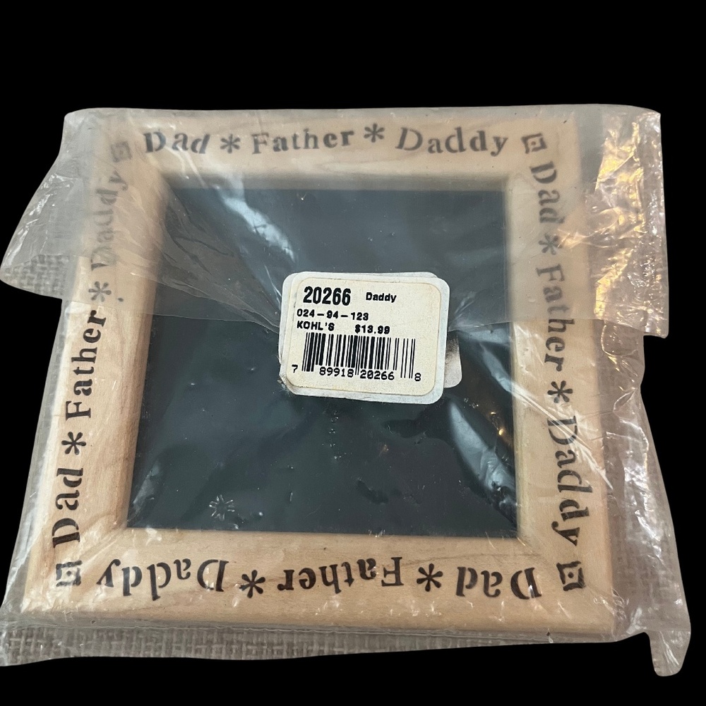 New “Dad * Father * Daddy” Wooden Picture Frame | 3.5x3.5 Photo Gift for Dad